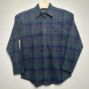 Orvis Signature Twill Long Sleeve Shirt Plaid‎ Button Down Rustic LARGE